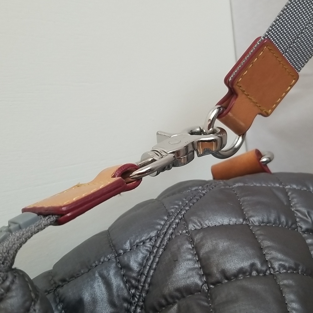 nwot MZ Wallace Steel (Dark Silver) Small Sutton Quilted Nylon Crossbody… - Picture 6 of 11